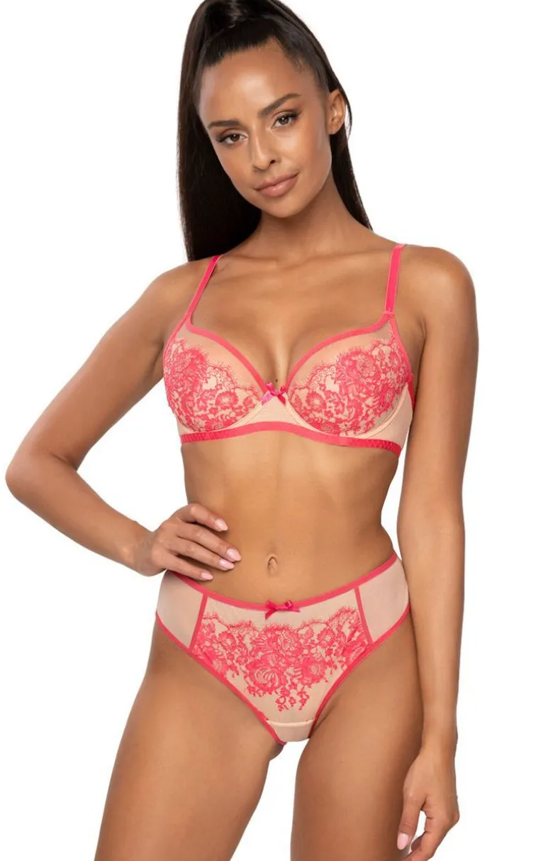 Biustonosz miękki soft beżowo-różowy Frances M-3804/2