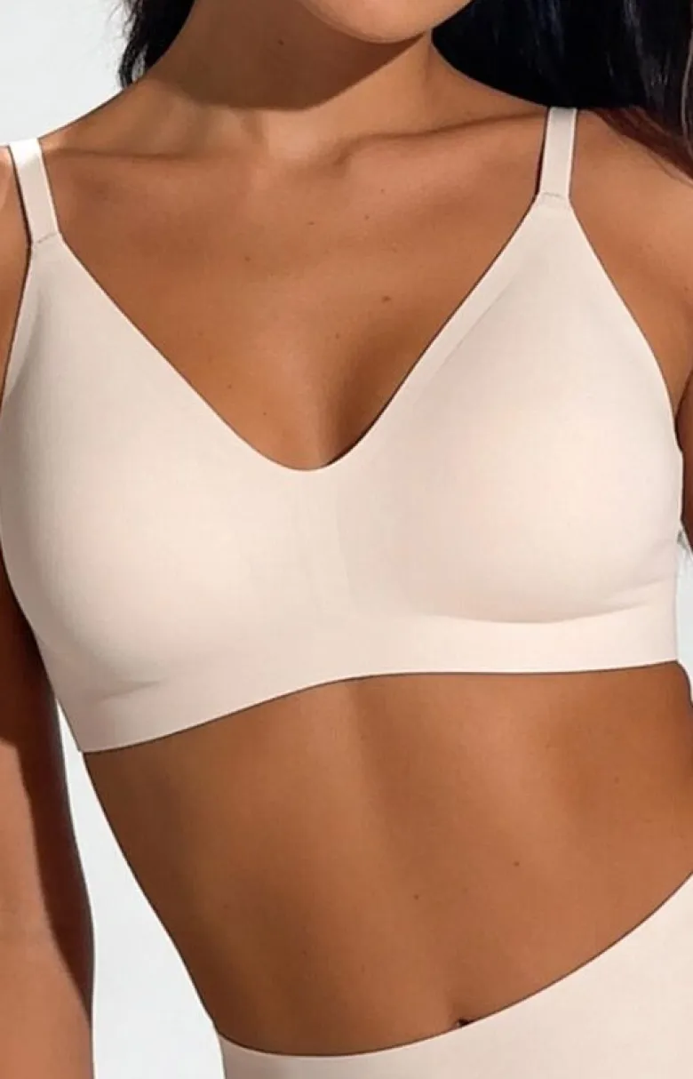 Biustonosz miękki soft bezszwowy ecru Pure 441