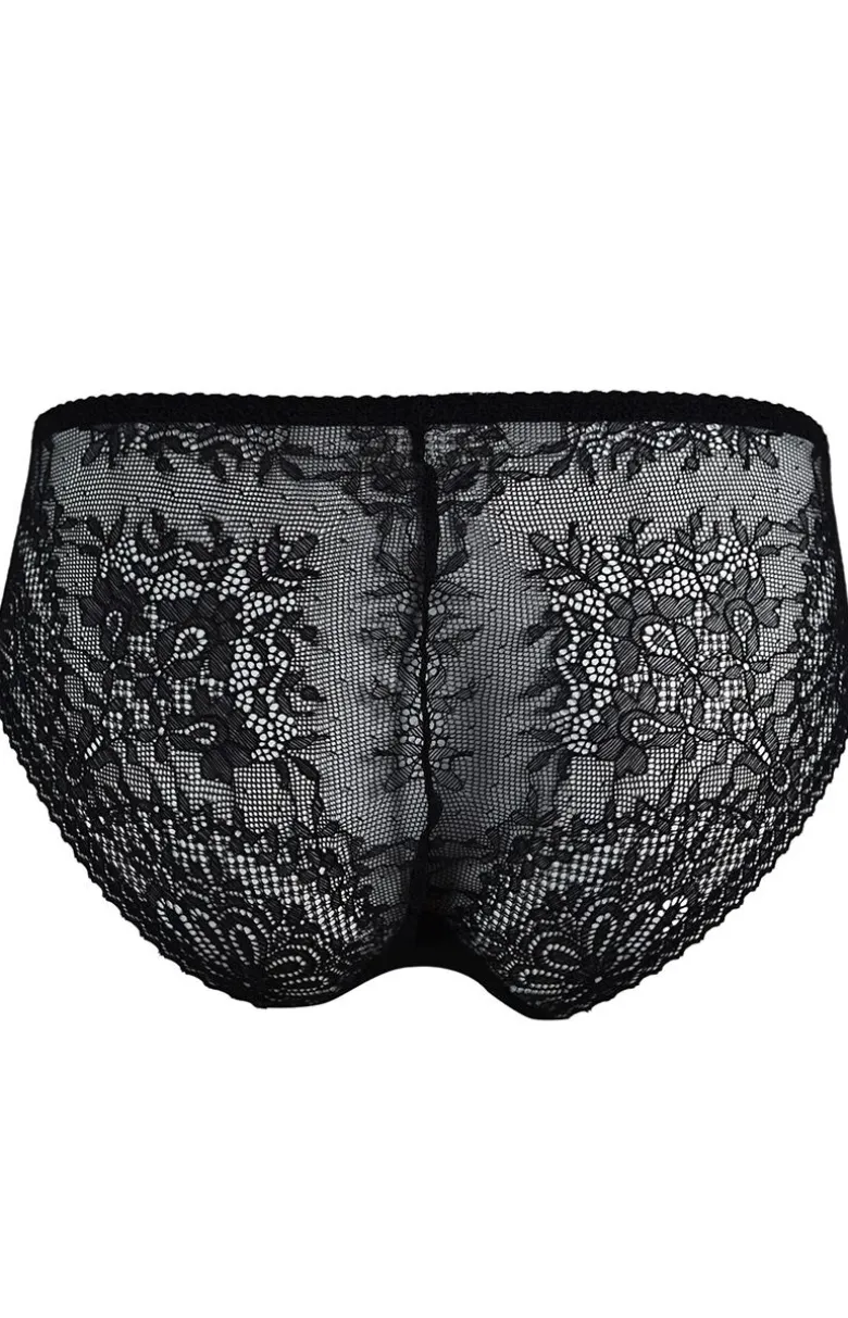 Biustonosz miękki soft bralette koronkowy czarny Fancy 19237