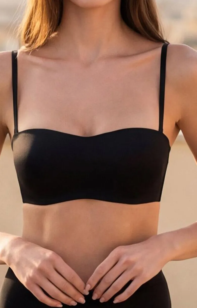 Biustonosz miękki soft opaska czarny Feel Ultrashine