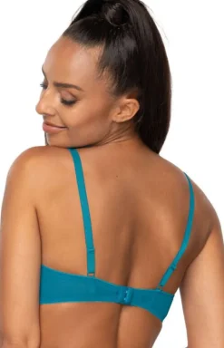 Biustonosz push-up beżowo-turkusowy Maureen M-3808/11