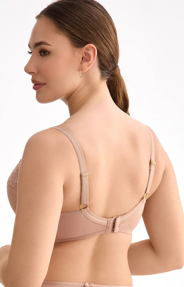 Biustonosz push-up beżowy Rina B214