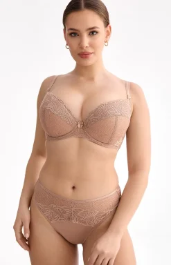 Biustonosz push-up beżowy Rina B214