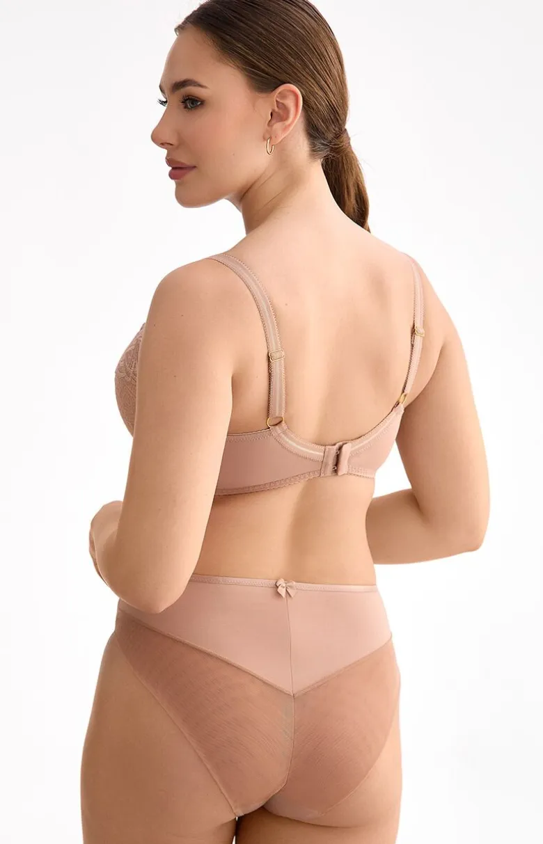 Biustonosz push-up beżowy Rina B214
