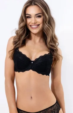 Biustonosz push-up czarny Crystal
