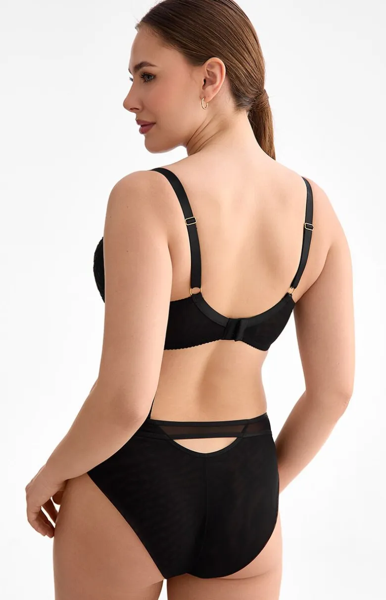 Biustonosz push-up czarny Fiora B214