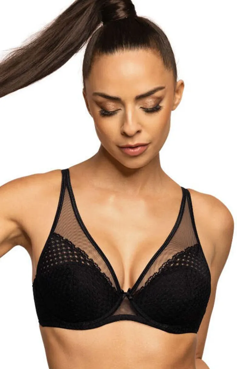 Biustonosz push-up czarny Marley M-3733/11/1