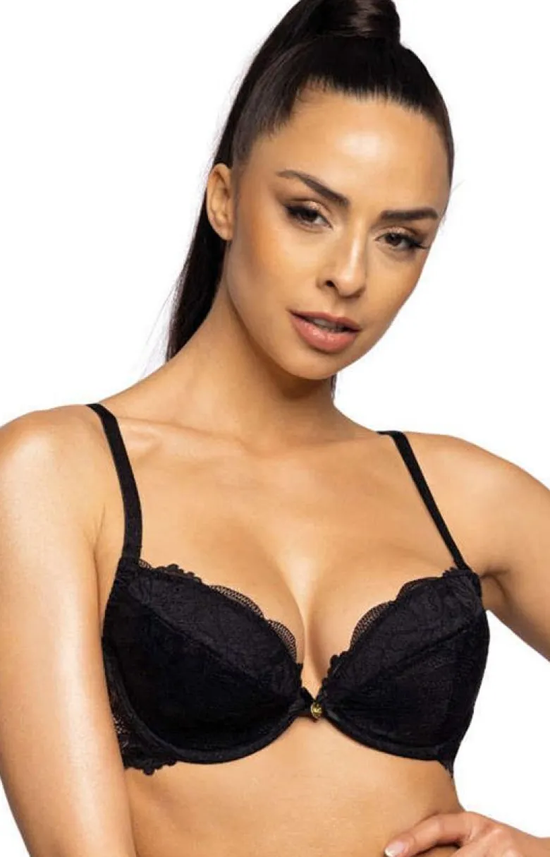 Biustonosz push-up czarny Nell M-0196/1