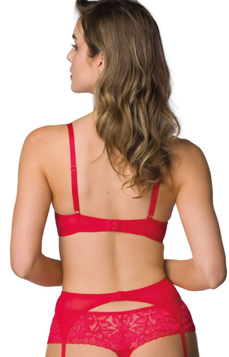 Biustonosz push-up czerwony Hannah M-0115/11