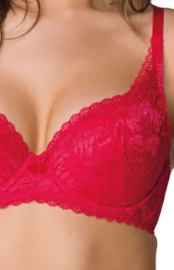 Biustonosz push-up czerwony Hannah M-0115/11
