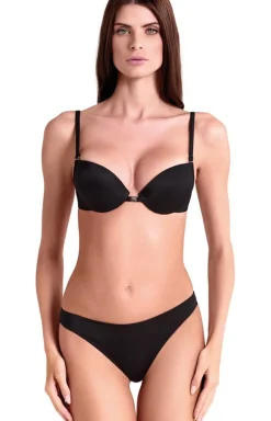 Biustonosz push-up wielofunkcyjny zapinany z przodu czarny Joker 021L