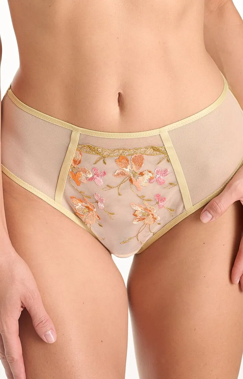 Biustonosz push-up z haftowanymi kwiatami Karmela B214