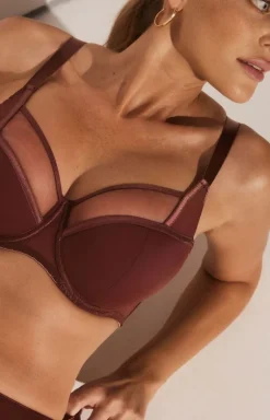 Biustonosz półusztywniany semi-soft brązowy Sophie BC-676