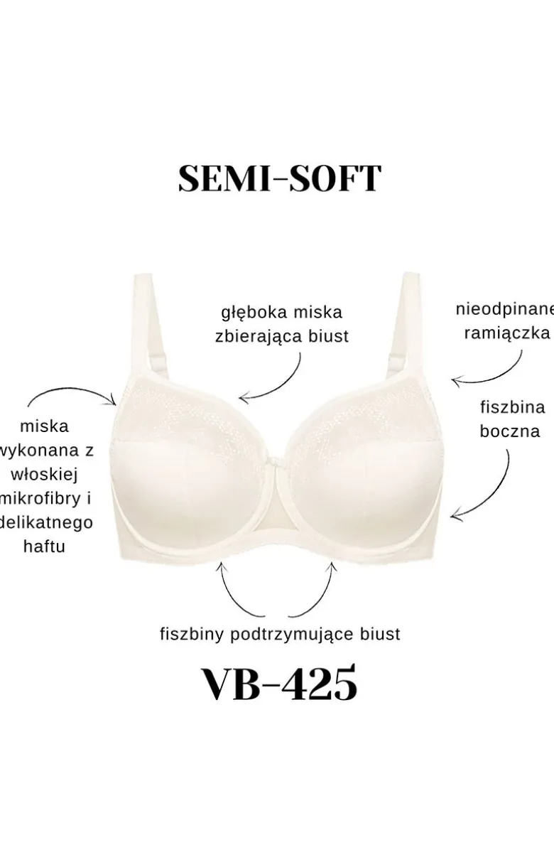 Biustonosz półusztywniany semi-soft ecru VB-425