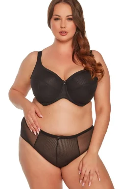 Biustonosz półusztywniany semi-soft czarny Sonia Maxi Art. 1058