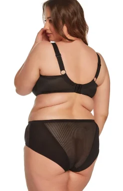 Biustonosz półusztywniany semi-soft czarny Sonia Maxi Art. 1058