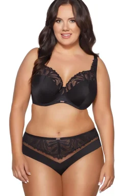 Biustonosz półusztywniany semi-soft czarny AV 2105