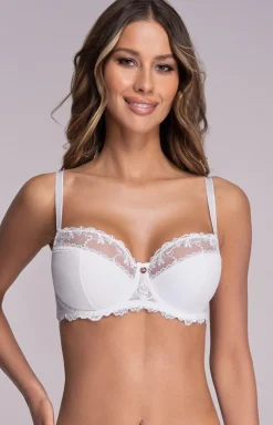 Biustonosz półusztywniany semi-soft biały AV 1030