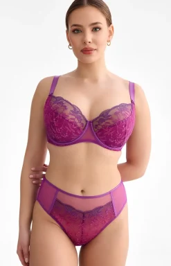 Biustonosz półusztywniany semi-soft fuksja Fiora B150