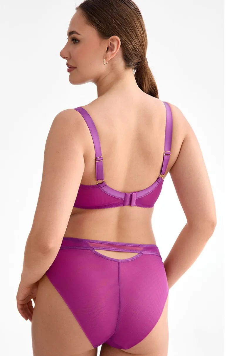 Biustonosz półusztywniany semi-soft fuksja Fiora B150