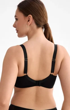 Biustonosz półusztywniany semi-soft czarny Fiora B150