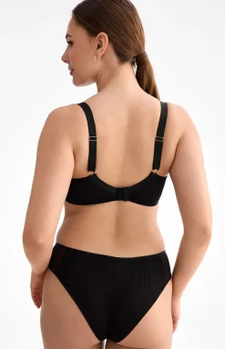 Biustonosz półusztywniany semi-soft czarny Fiora B150