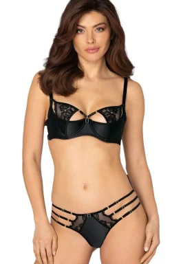 Biustonosz półusztywniany semi-soft czarny Halika