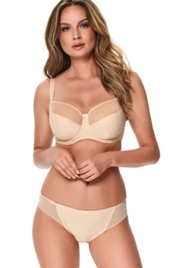 Biustonosz półusztywniony semi-soft beżowy 0100 Zoe
