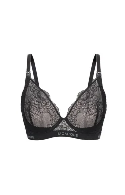 Biustonosz soft miękki czarny Mama Fancy