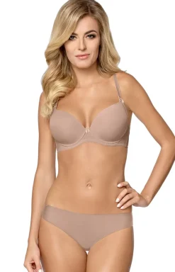 Mefemi Biustonosz Bez Ramiączek|Bielizna Plus Size - Biustonosz super push-up z silikonem double push Ida