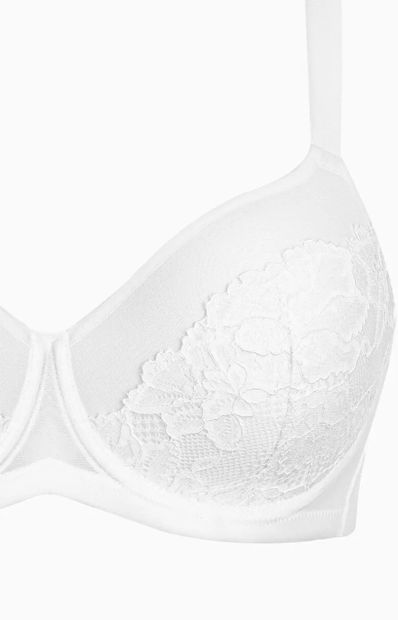 Biustonosz usztywniany balkonetka z koronką biała Priscilla Pizzo