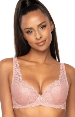 Biustonosz usztywniany pudrowy róż Natalie Big M-3824/22
