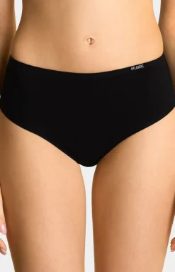 3BLP-603 bawełniane czarne figi damskie z wyższym stanem 3-pack