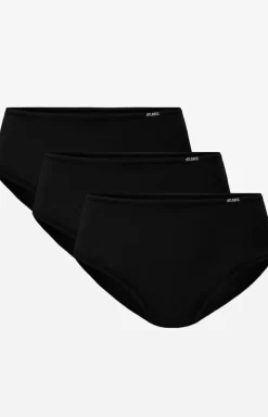 3BLP-603 bawełniane czarne figi damskie z wyższym stanem 3-pack