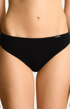 3BLP-602 bawełniane czarne figi z niską talią 3-pack