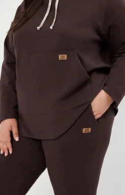 Italian Fashion Moda|Bielizna Homewear - Buza daka z długi rękawe brązowa ago