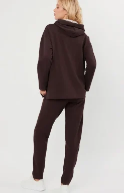 Italian Fashion Moda|Bielizna Homewear - Buza daka z długi rękawe brązowa ago