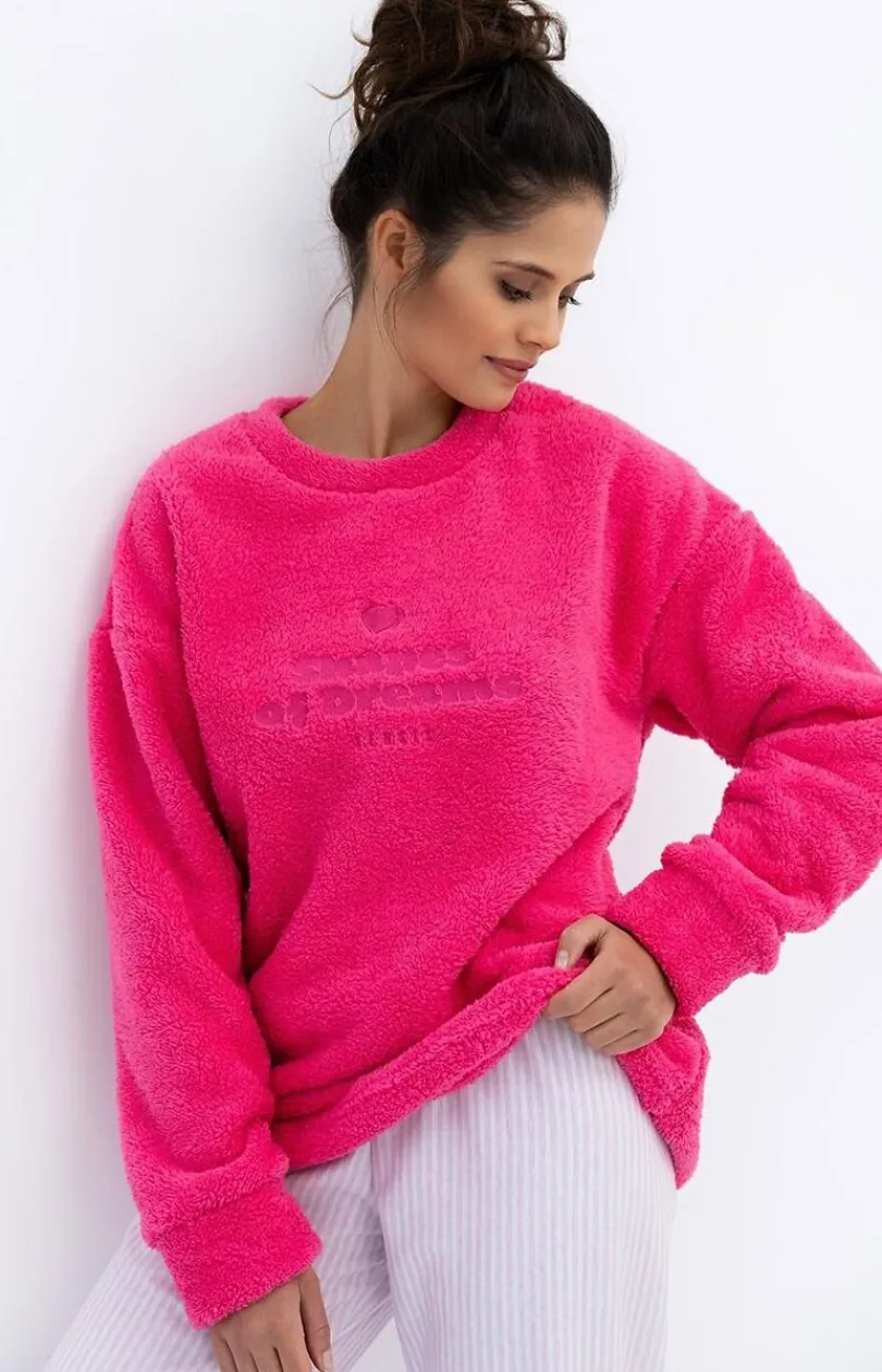 Damskie SENSIS Bielizna Homewear|Ciepłe Piżamy - Bluza z iękkiej dzianiny typu oft Brooklyn