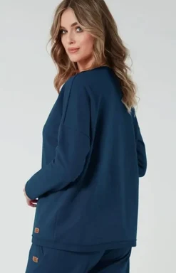 Damskie Italian Fashion Ciepłe Piżamy|Piżamy Damskie Długie - Buzka daka z długi rękawe adri