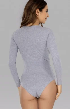 Body damskie bawełniane szare Julia
