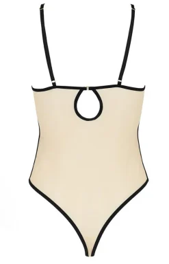 Passion Body|Body - Body damskie beżowo-czarne Serara