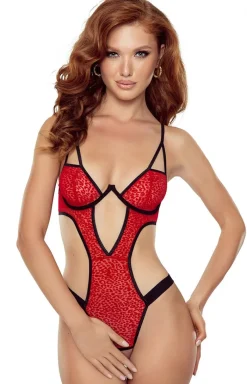 Passion Body|Body - Body damskie koronkowe z otwartym krokiem Porigelia