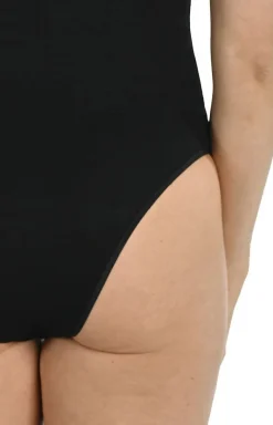 Body damskie na szerokich ramiączkach czarne Esme 2441