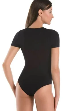 Body damskie z krótkim rękawem czarne 2-pak Shirty