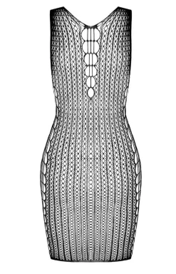 Bodystocking sukienka czarna BS097