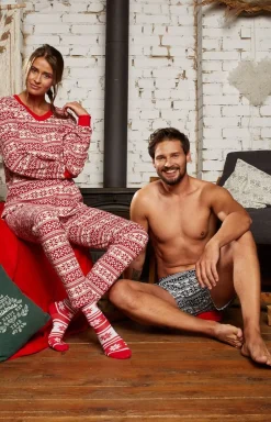 Bokserki męskie w kolorze granatowo-białym Arktyka
