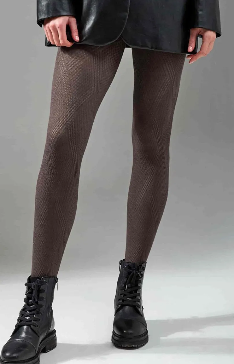 LEGS Rajstopy - Brązowe rajstopy bawełniane 190 Rambi Cottone 10 DEN