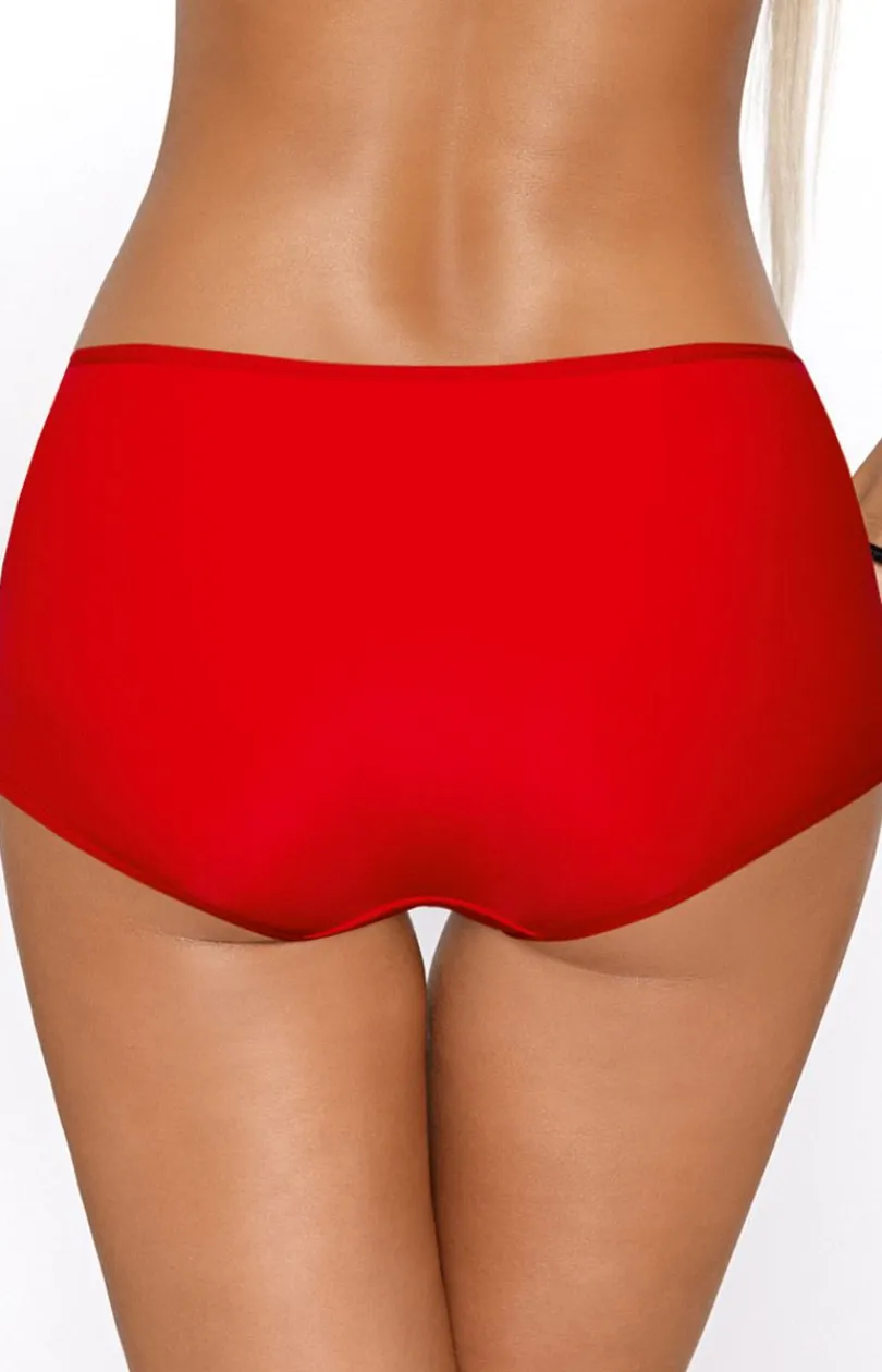 Damskie PariPari Lingerie Majtki Z Wysokim Stanem|Figi Koronkowe - Cai czerwone figi z podwyżzony tane