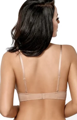 Cielisty biustonosz push-up do głębokiego dekoltu gładki G025