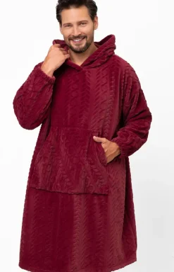 Damskie Italian Fashion Szlafroki Męskie|Szlafroki I Peniuary - Ciepła kocobluza unisex z kapturem Reno